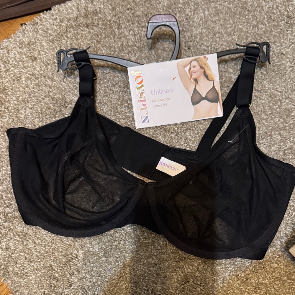 Joyspun Black Unlined Full Coverage Bra
